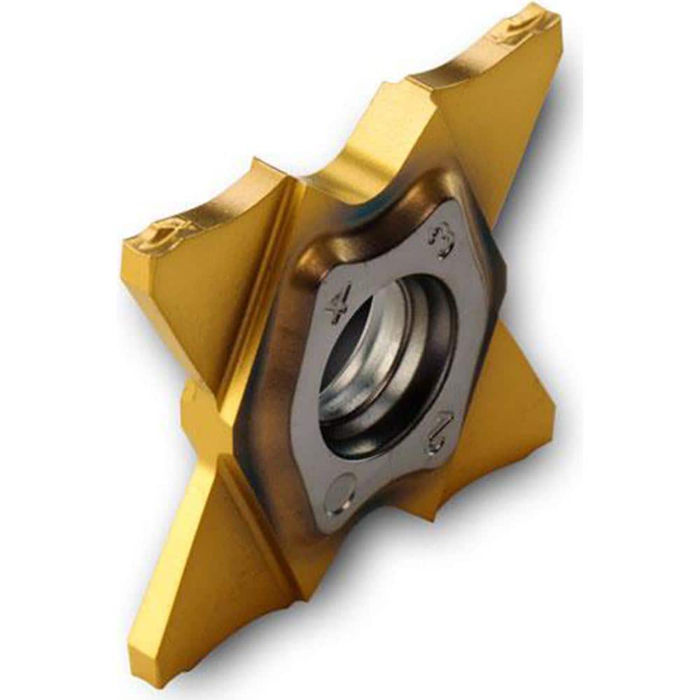 Grooving Insert: TQJJ TT9080, Solid Carbide TiAlN & TiN Finish, Neutral, 0.062″ Cutting Width, Series TQJ27