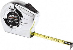 Lufkin - 12' x 1/2" Yellow Blade Tape Measure - 1/10 & 1/50" Graduation, A7 Graduation Style - Americas Industrial Supply