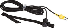 Cooper - -25 to 300°F, K Pipe Strap, Thermocouple Probe - 10 Ft. Cable Length, Mini Connector, 2 Sec Response Time - Americas Industrial Supply