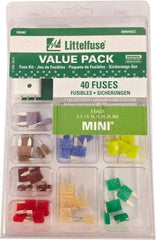 Littelfuse - Fuse Service Kits Compatible Fuse Class: ATO Includes: 5 each of 3, 5, 7.5, 10, 15, 20, 25, 30 amp mini fuses and one tester/puller - Americas Industrial Supply