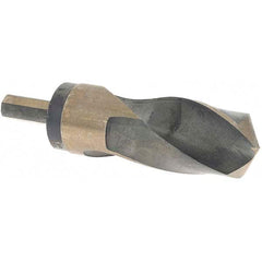 Made in USA - 1-3/8" High Speed Steel, 118° Point, Round with Flats Shank Maintenance Drill Bit - Americas Industrial Supply