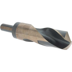Made in USA - 1-1/8" High Speed Steel, 118° Point, Round with Flats Shank Maintenance Drill Bit - Americas Industrial Supply