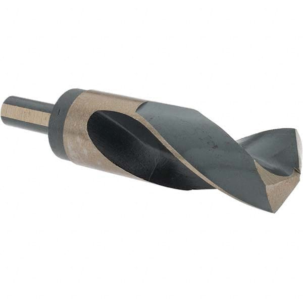 Made in USA - 1-3/16" High Speed Steel, 118° Point, Round with Flats Shank Maintenance Drill Bit - Americas Industrial Supply