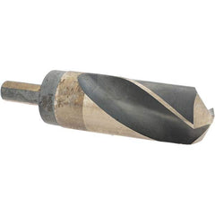 Made in USA - 1-5/16" High Speed Steel, 118° Point, Round with Flats Shank Maintenance Drill Bit - Americas Industrial Supply