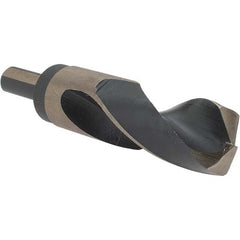 Made in USA - 1-1/16" High Speed Steel, 118° Point, Round with Flats Shank Maintenance Drill Bit - Americas Industrial Supply