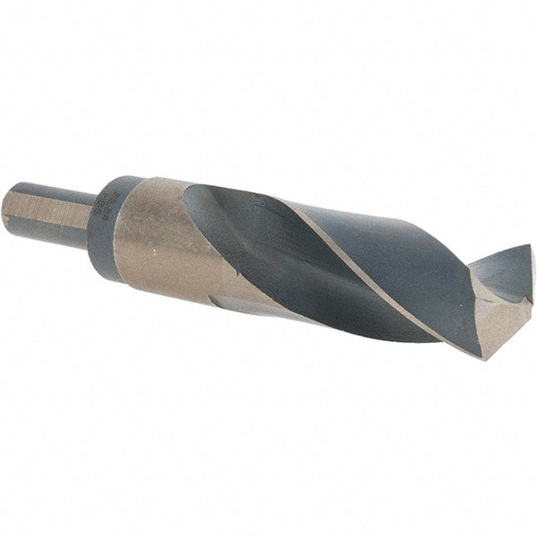Made in USA - 63/64" High Speed Steel, 135° Point, Round with Flats Shank Maintenance Drill Bit - Americas Industrial Supply