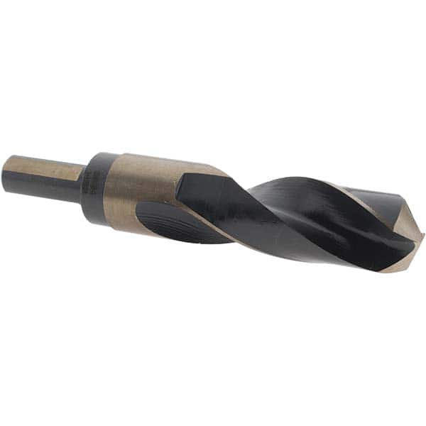 Made in USA - 59/64" High Speed Steel, 135° Point, Round with Flats Shank Maintenance Drill Bit - Americas Industrial Supply