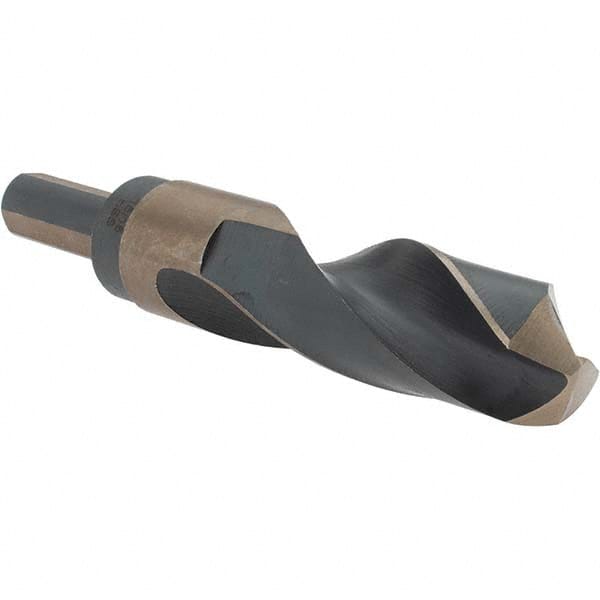 Made in USA - 15/16" High Speed Steel, 135° Point, Round with Flats Shank Maintenance Drill Bit - Americas Industrial Supply