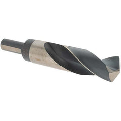 Made in USA - 29/32" High Speed Steel, 135° Point, Round with Flats Shank Maintenance Drill Bit - Americas Industrial Supply