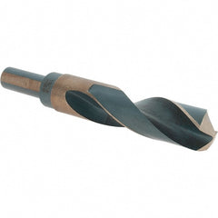 Made in USA - 13/16" High Speed Steel, 135° Point, Round with Flats Shank Maintenance Drill Bit - Americas Industrial Supply