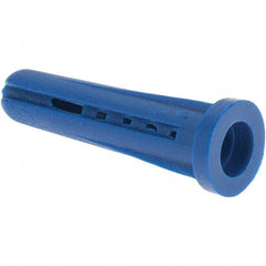 Value Collection - #8 to #10 Screw, 3/16" Diam, 7/8" Long, Plug Drywall & Hollow Wall Anchor - Plastic, Use with Concrete/Masonry, Drywall & Wallboard - Americas Industrial Supply