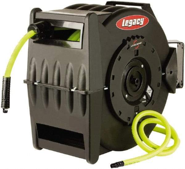 Legacy - 75' Spring Retractable Hose Reel - 300 psi, Hose Included - Americas Industrial Supply