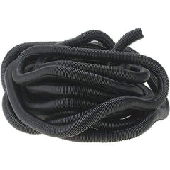 Value Collection - 0.95" ID, Black/Gray Nylon Corrugated Cable Sleeve - 50' Coil Length, -40 to 300°F - Americas Industrial Supply