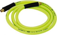 Legacy - 1/2" ID x 0.74" OD 8' Long Lead-In Whip Hose - MNPT x MNPT Ends, 300 Working psi, 140°, 3/8" Fitting, Green - Americas Industrial Supply