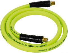 Legacy - 1/2" ID x 0.74" OD 6' Long Lead-In Whip Hose - FNPT x MNPT Swivel Ends, 300 Working psi, 140°, 3/8" Fitting, Green - Americas Industrial Supply