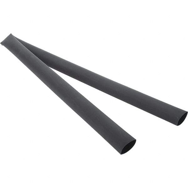 Value Collection - 48" Long Heat Shrink Electrical Tubing - Black - Americas Industrial Supply