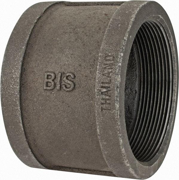 Value Collection - Class 150, 4" Black Pipe Coupling (Right Hand) - Threaded, Malleable Iron - Americas Industrial Supply
