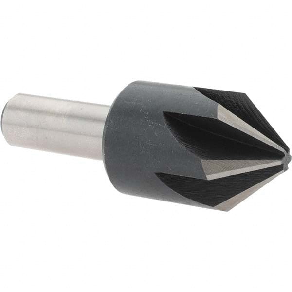 Value Collection - 1" Head Diam, 1/2" Shank Diam, 6 Flute 82° High Speed Steel Countersink - Americas Industrial Supply