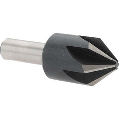 Value Collection - 1" Head Diam, 1/2" Shank Diam, 6 Flute 82° High Speed Steel Countersink - Americas Industrial Supply