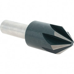 Value Collection - 7/8" Head Diam, 1/2" Shank Diam, 6 Flute 82° High Speed Steel Countersink - Americas Industrial Supply