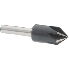 Value Collection - 1/2" Head Diam, 1/4" Shank Diam, 6 Flute 82° High Speed Steel Countersink - Americas Industrial Supply