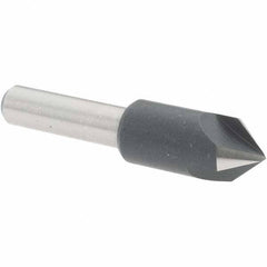 Value Collection - 3/8" Head Diam, 1/4" Shank Diam, 3 Flute 82° High Speed Steel Countersink - Americas Industrial Supply