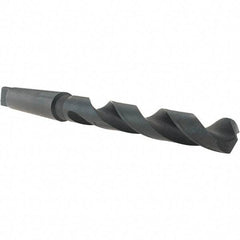 Import - 27/32", 3MT 118° Point High Speed Steel Taper Shank Drill Bit - Oxide Finish, 6-1/8" Flute Length, 10-3/4" OAL, Spiral Flute - Americas Industrial Supply