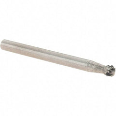 Value Collection - 1/8" Cut Diam, 1/8" Shank Diam, Ball Head Burr - Carbide, 3/32" LOC, 1-1/2" OAL - Americas Industrial Supply