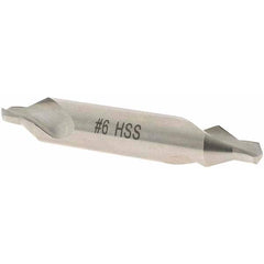 Value Collection - #6 Plain Cut 60° Incl Angle High Speed Steel Combo Drill & Countersink - Americas Industrial Supply