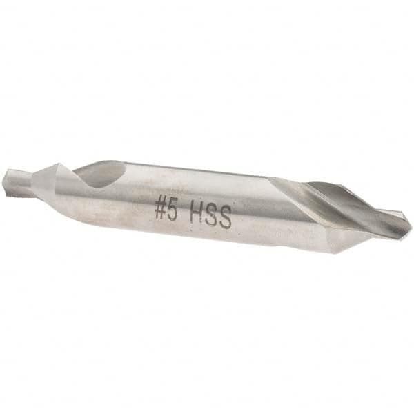 Value Collection - #5 Plain Cut 60° Incl Angle High Speed Steel Combo Drill & Countersink - Americas Industrial Supply