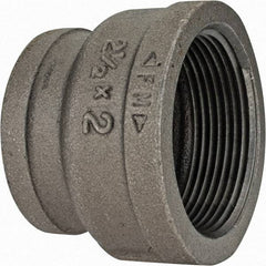 Value Collection - Class 150, 2-1/2 x 2" Black Pipe Reducing Bushing - Threaded, Malleable Iron - Americas Industrial Supply