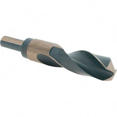 Made in USA - 7/8" High Speed Steel, 135° Point, Round with Flats Shank Maintenance Drill Bit - Americas Industrial Supply
