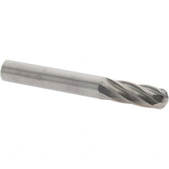 Value Collection - 1/4" Cut Diam, 1/4" Shank Diam, Cylinder with Radius Head Burr - Carbide, Radius End, 3/4" LOC, 2" OAL - Americas Industrial Supply