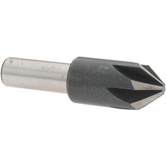 Value Collection - 3/4" Head Diam, 1/2" Shank Diam, 6 Flute 82° High Speed Steel Countersink - Americas Industrial Supply