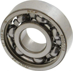 SKF - 10mm Bore Diam, 26mm OD, Open Deep Groove Radial Ball Bearing - 8mm Wide, 1 Row, Round Bore, 1,960 Nm Static Capacity, 4,750 Nm Dynamic Capacity - Americas Industrial Supply