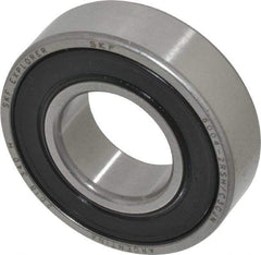 SKF - 20mm Bore Diam, 42mm OD, Double Seal Deep Groove Radial Ball Bearing - 12mm Wide, 1 Row, Round Bore, 5,000 Nm Static Capacity, 9,950 Nm Dynamic Capacity - Americas Industrial Supply