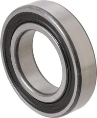 SKF - 35mm Bore Diam, 62mm OD, Double Seal Deep Groove Radial Ball Bearing - 14mm Wide, 1 Row, Round Bore, 10,200 Nm Static Capacity, 16,800 Nm Dynamic Capacity - Americas Industrial Supply