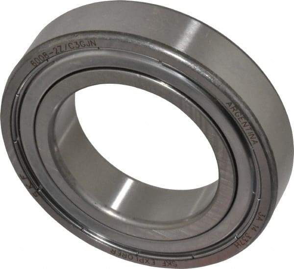 SKF - 40mm Bore Diam, 68mm OD, Double Shield Deep Groove Radial Ball Bearing - 15mm Wide, 1 Row, Round Bore, 11,600 Nm Static Capacity, 17,800 Nm Dynamic Capacity - Americas Industrial Supply