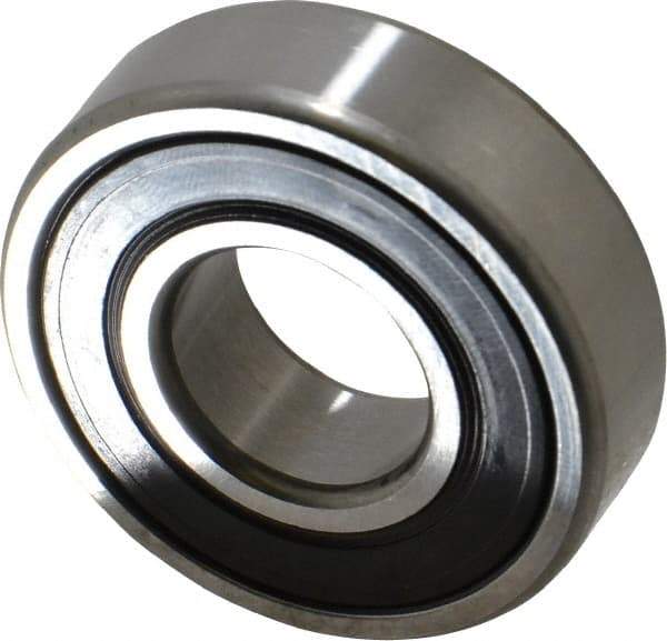 SKF - 20mm Bore Diam, 47mm OD, Double Seal Deep Groove Radial Ball Bearing - 14mm Wide, 1 Row, Round Bore, 6,550 Nm Static Capacity, 13,500 Nm Dynamic Capacity - Americas Industrial Supply