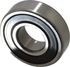 SKF - 20mm Bore Diam, 47mm OD, Double Seal Deep Groove Radial Ball Bearing - 14mm Wide, 1 Row, Round Bore, 6,550 Nm Static Capacity, 13,500 Nm Dynamic Capacity - Americas Industrial Supply