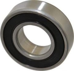 SKF - 25mm Bore Diam, 52mm OD, Double Seal Deep Groove Radial Ball Bearing - 15mm Wide, 1 Row, Round Bore, 7,800 Nm Static Capacity, 14,800 Nm Dynamic Capacity - Americas Industrial Supply