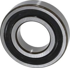 SKF - 35mm Bore Diam, 72mm OD, Double Seal Deep Groove Radial Ball Bearing - 17mm Wide, 1 Row, Round Bore, 15,300 Nm Static Capacity, 27,000 Nm Dynamic Capacity - Americas Industrial Supply