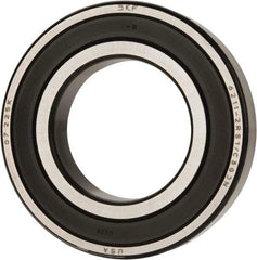 SKF - 55mm Bore Diam, 100mm OD, Double Seal Deep Groove Radial Ball Bearing - 21mm Wide, 1 Row, Round Bore, 29,000 Nm Static Capacity, 46,200 Nm Dynamic Capacity - Americas Industrial Supply