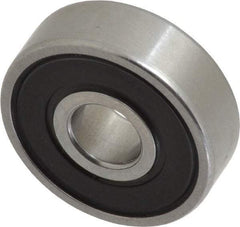 SKF - 7mm Bore Diam, 22mm OD, Double Seal Deep Groove Radial Ball Bearing - 7mm Wide, 1 Row, Round Bore, 1,370 Nm Static Capacity, 3,450 Nm Dynamic Capacity - Americas Industrial Supply