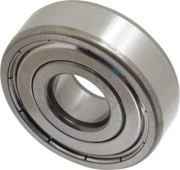SKF - 15mm Bore Diam, 42mm OD, Double Shield Deep Groove Radial Ball Bearing - 13mm Wide, 1 Row, Round Bore, 5,400 Nm Static Capacity, 11,900 Nm Dynamic Capacity - Americas Industrial Supply