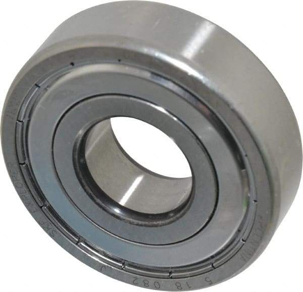 SKF - 20mm Bore Diam, 52mm OD, Double Shield Deep Groove Radial Ball Bearing - 15mm Wide, 1 Row, Round Bore, 7,800 Nm Static Capacity, 16,800 Nm Dynamic Capacity - Americas Industrial Supply