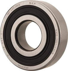 SKF - 25mm Bore Diam, 62mm OD, Double Seal Deep Groove Radial Ball Bearing - 17mm Wide, 1 Row, Round Bore, 11,600 Nm Static Capacity, 23,400 Nm Dynamic Capacity - Americas Industrial Supply