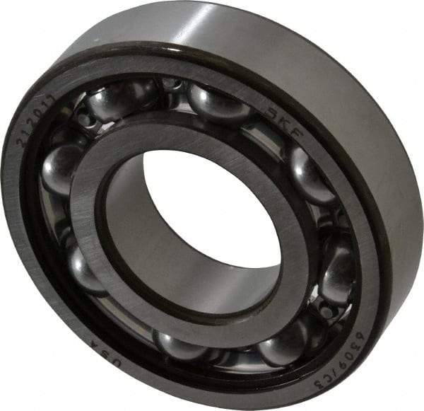 SKF - 45mm Bore Diam, 100mm OD, Open Deep Groove Radial Ball Bearing - 25mm Wide, 1 Row, Round Bore, 31,500 Nm Static Capacity, 55,300 Nm Dynamic Capacity - Americas Industrial Supply