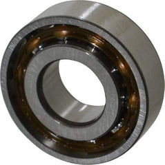 SKF - 15mm Bore Diam, 35mm OD, Open Angular Contact Radial Ball Bearing - 11mm Wide, 1 Row, Round Bore, 4,800 Lb Static Capacity, 8,840 Lb Dynamic Capacity - Americas Industrial Supply