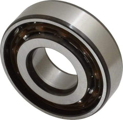 SKF - 20mm Bore Diam, 47mm OD, Open Angular Contact Radial Ball Bearing - 14mm Wide, 1 Row, Round Bore, 8,300 Lb Static Capacity, 14,000 Lb Dynamic Capacity - Americas Industrial Supply